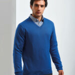 V-neck knitted sweater