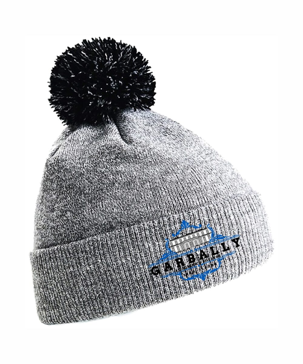 Garbally Heritage Pom Beanie - Heather Grey Black